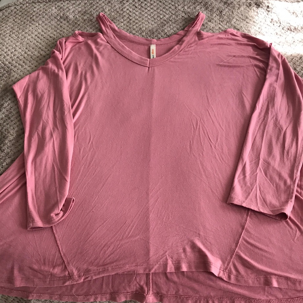Long sleeve off the shoulder top